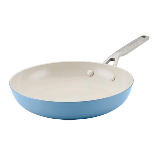 KitchenAid Hard Anodized Ceramic 10 in. Hard Anodized Aluminum Nonstick Frying Pan, Blue Velvet