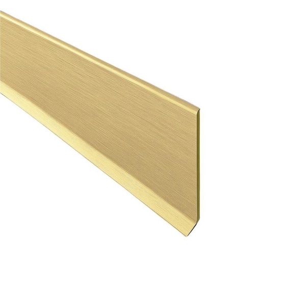 Novorodapie L Gold Texture 4 in. x 98-1/2 in. Aluminum Baseboard Trim