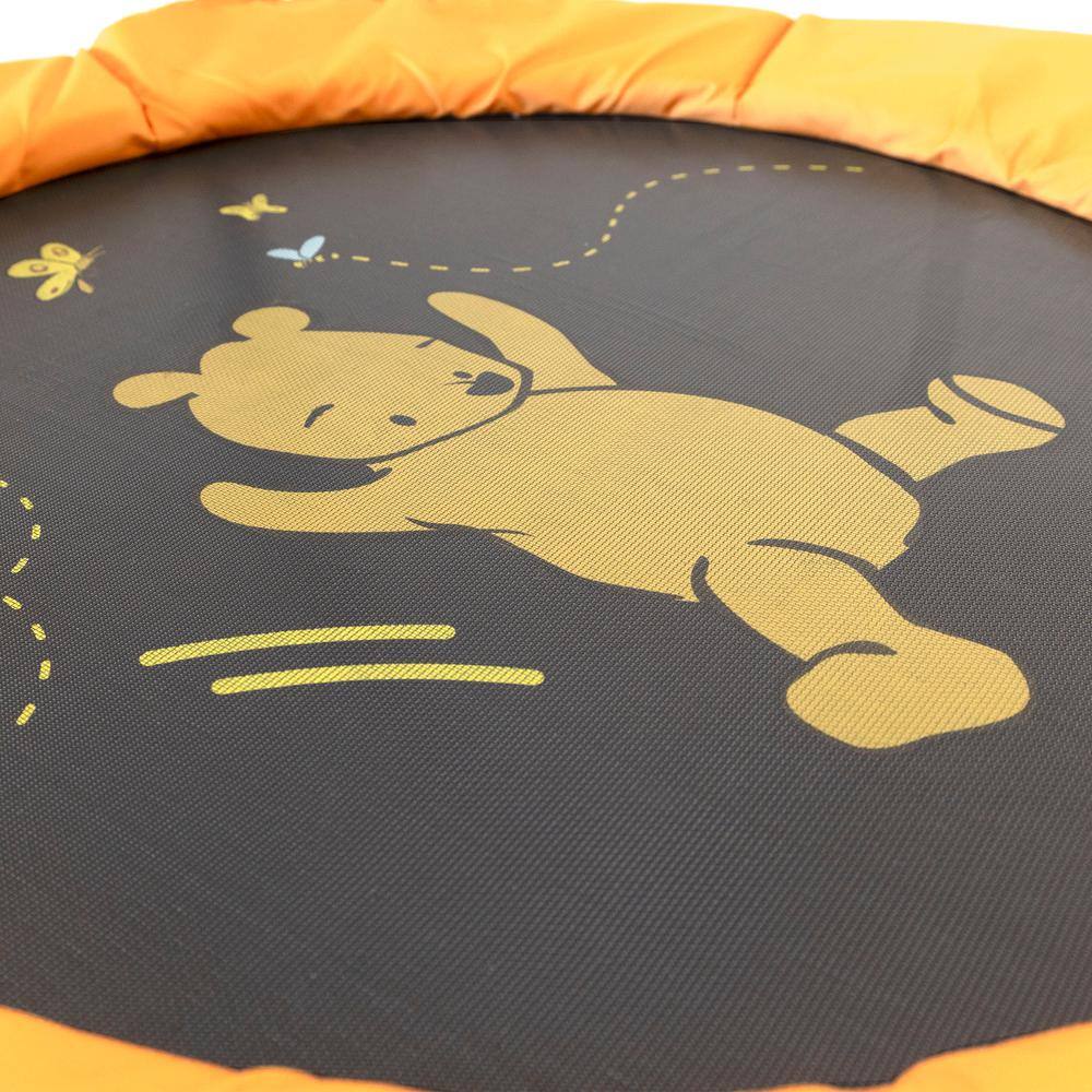 36 Inch Red and Yellow Kids' Round Trampoline with Enclosure
