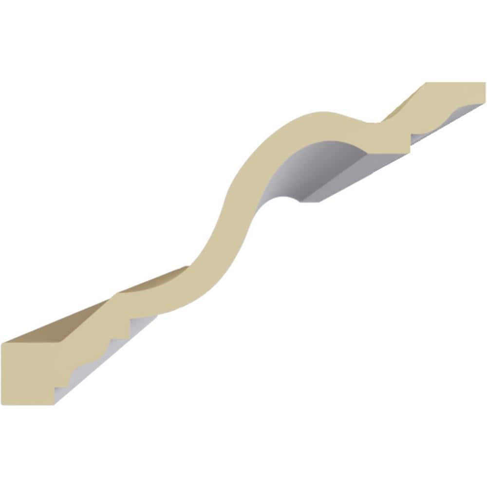 Primed White Polyurethane Jackson Crown Moulding 94.5"