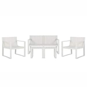 4-Piece Beautiful World Collection Recycled Plastic Pioneer Patio Conversation Set, Beige