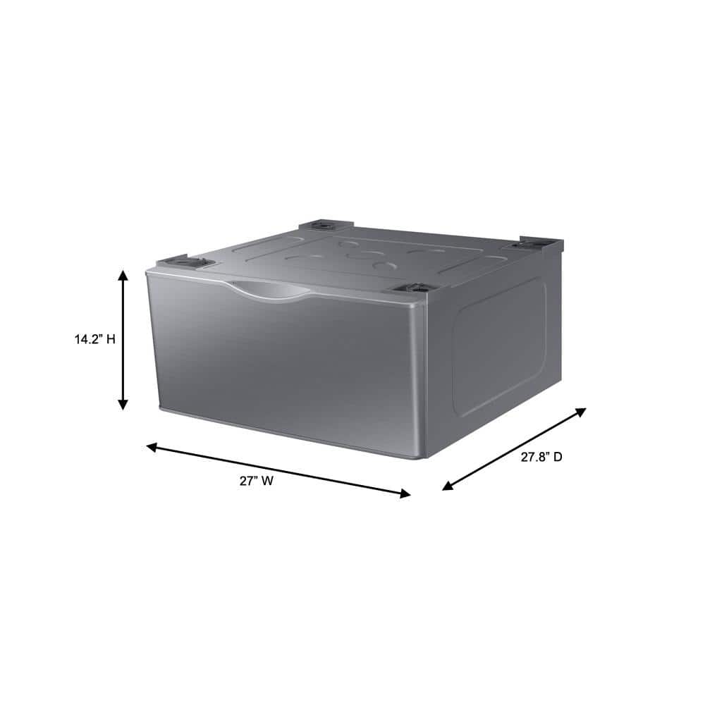 27 in. Laundry Pedestal in Platinum with Storage Drawer Best Deals and Price History at