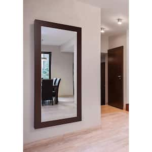 Oversized Rectangle Dark Mahogany Modern Mirror (72 in. H x 39 in. W)