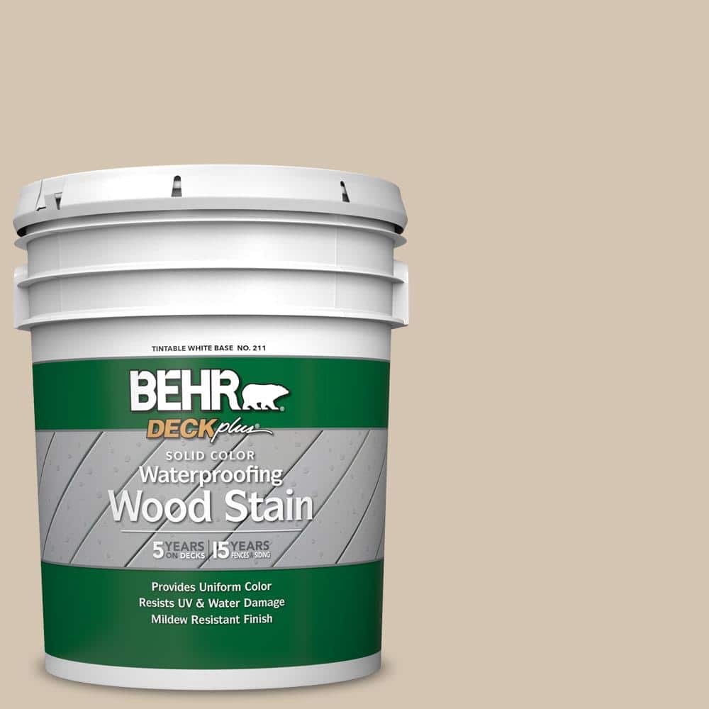 5 gal. #N300-3 Casual Khaki Solid Color Waterproofing Exterior Wood Stain