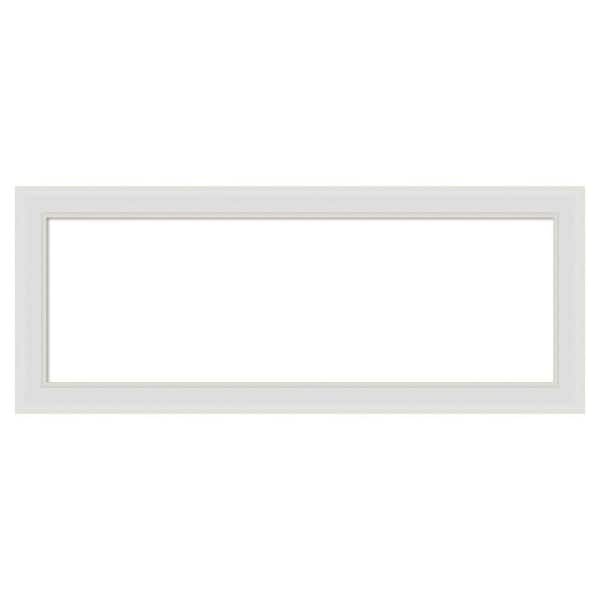 Amanti Art Flair Soft White Narrow 40 in. x 16 in. Polystyrene Framed Dry Erase Magnetic Memo Board