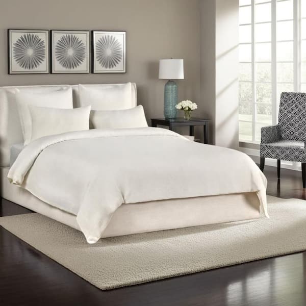 Paula Ivory Extra Soft Stone Washed Hemp Cotton Queen Size Duvet