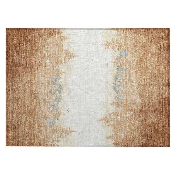 Chantille Machine Washable Indoor/Outdoor Abstract ACN2861 Paprika 3 ft. x 4 ft. Area Rug