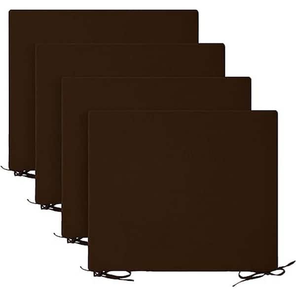 Unbranded Outdoor Chair Cushions for Patio Furniture - Square Corner Outdoor Chair Cushions, Throw Pillow (Set of 4)