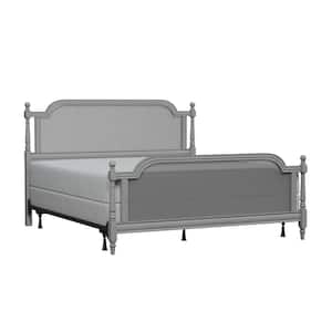 Melanie Gray King Headboard and Footboard Bed with Frame