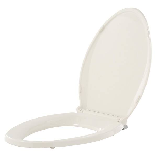 Cachet Elongated White Toilet Seat With Grip-Tight Bumpers Elongated Toilet Seat 