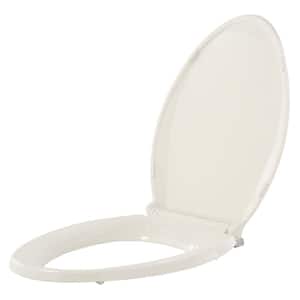 Grip-Tight Cachet Q3 Elongated Closed -Front Toilet Seat in Biscuit (3-Pack)