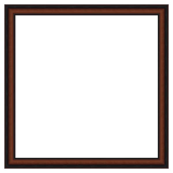 Amanti Art Cyprus Walnut Narrow 27 in. x 27 in. Wood Framed Dry Erase Magnetic Memo Board