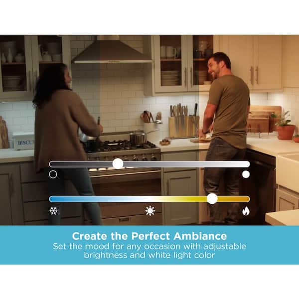 Smart Tool-Free Under Cabinet Lighting, Works with Alexa