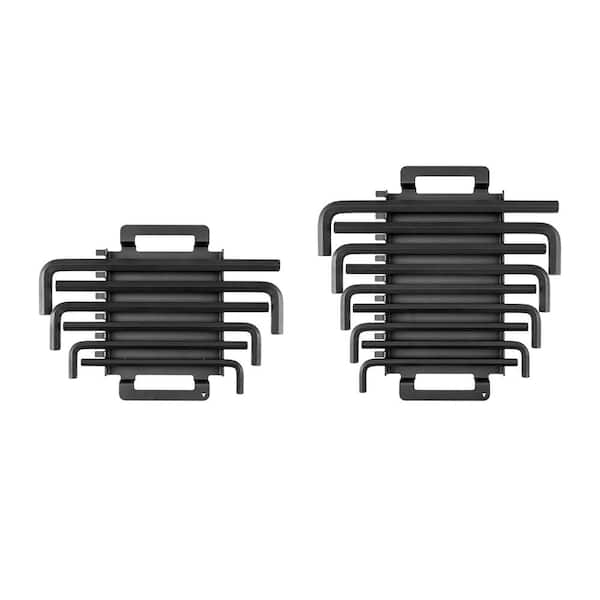 TEKTON Flat End Hex L-Key Set with Racks, 15-Piece (7/16-3/4 in., 11-19 mm)