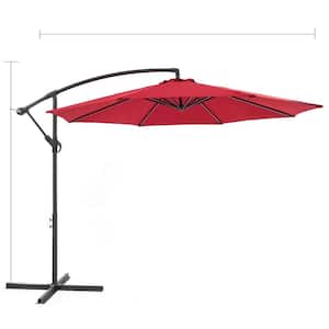 10 ft. Patio Cantilever Offset Umbrella in Red