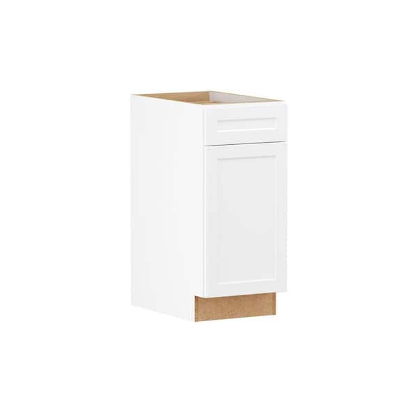 Designer Series Melvern 15 in. W x 24 in. D x 34.5 in. H Assembled Shaker Base Kitchen Cabinet in White