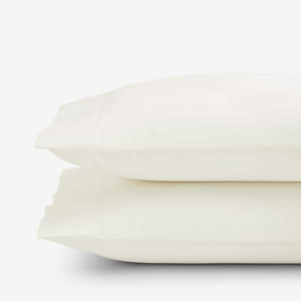 The Company Store Company Cotton Cream Cotton Percale King Pillowcase (Set of 2)