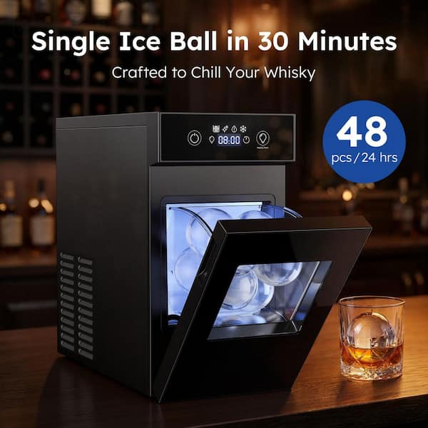 SIMZLIFE 6.9 in. 21.56 lbs. Craft Ice Countertop Portable Ice