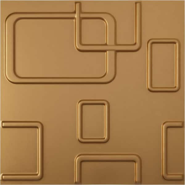 Ekena Millwork 19 5/8 in. x 19 5/8 in. Odessa EnduraWall Decorative 3D Wall Panel, Gold (Covers 2.67 Sq. Ft.)