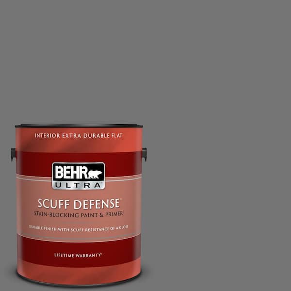 BEHR ULTRA 1 gal. #N520-5 Iron Mountain Extra Durable Flat Interior Paint & Primer
