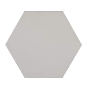 Basics Gray 9 in. x 10 in. Matte Porcelain Hex Floor and Wall Tile (8.07 sq. ft./Case)