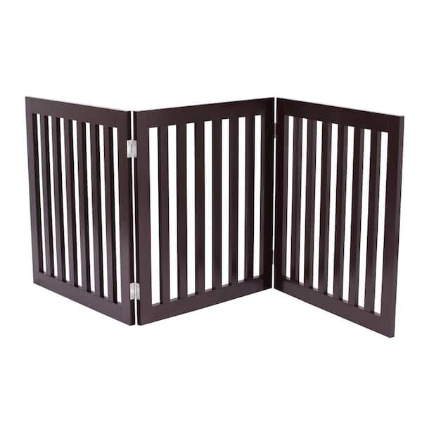 BirdRock Home Espresso 4-Panel Dog Gate