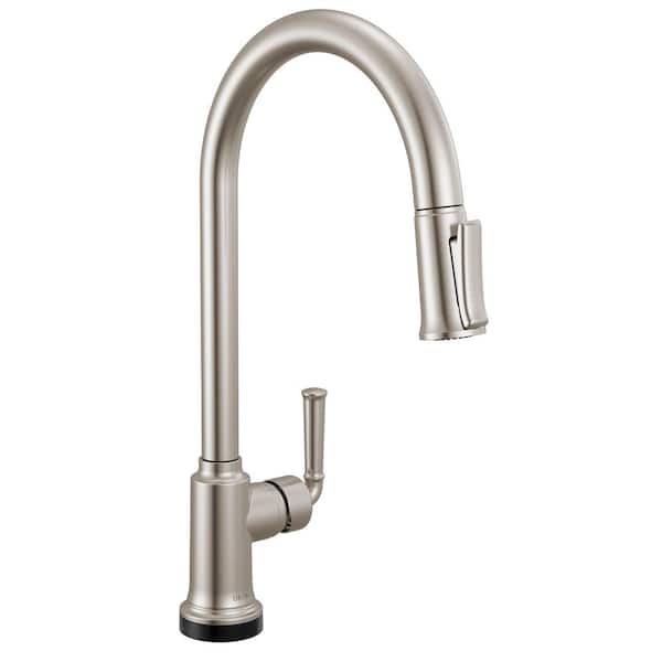 Tolmac Touch2O with Touchless Technology Single Handle Pull Down Sprayer Kitchen Faucet in Spotshield Stainless