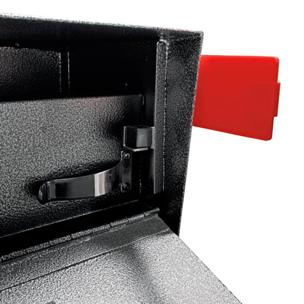 Galaxy Black Steel Lockable Wall-Mount Mailbox