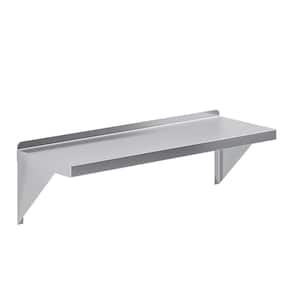 12 in. W x 36 in. D Stainless Steel Wall Shelf Square Edge Kitchen, Restaurant, Garage, Laundry Decorative Wall Shelf