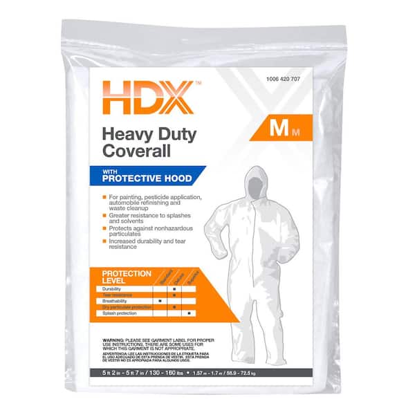 Heavy-Duty Coverall with Hood Medium