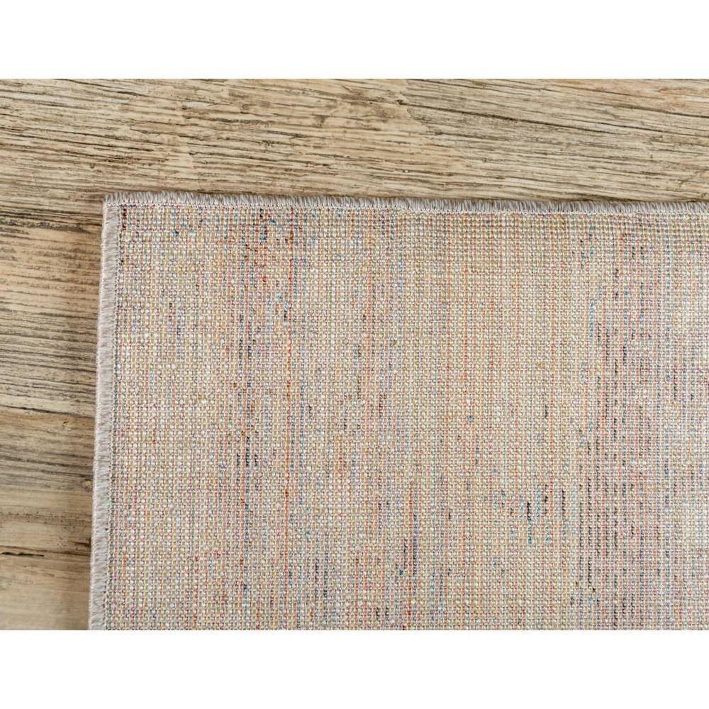 4' x 6' Blue Abstract Stain-Resistant Synthetic Rug