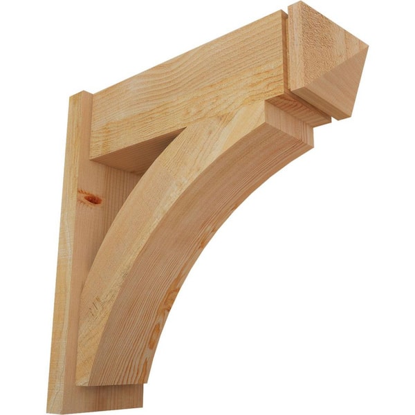 Ekena Millwork 8 in. x 26 in. x 26 in. Thorton Arts and Crafts Rough Sawn Douglas Fir Outlooker