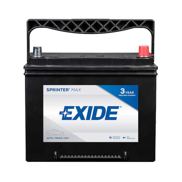 Exide SPRINTER MAX 12 volts Lead Acid 6-Cell 24F Group Size 750 Cold Cranking Amps (BCI) Auto Battery