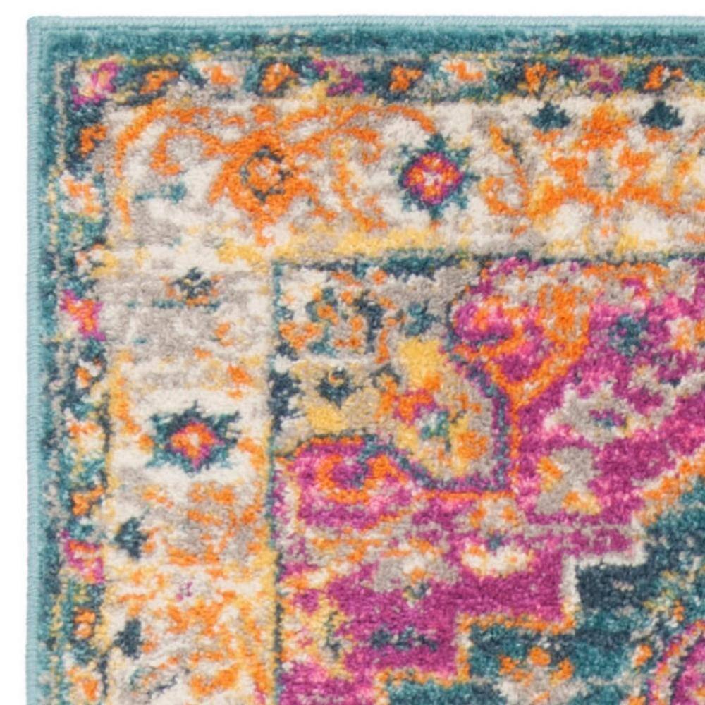 Reversible Hand-Knotted Easy Care Blue Runner Rug 2'3" X 10'