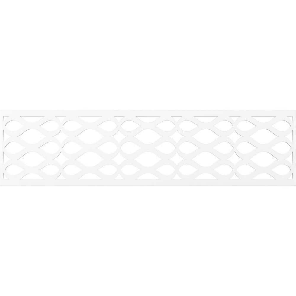 Somerset White PVC Decorative Fretwork Crown Moulding, 47" x 12"