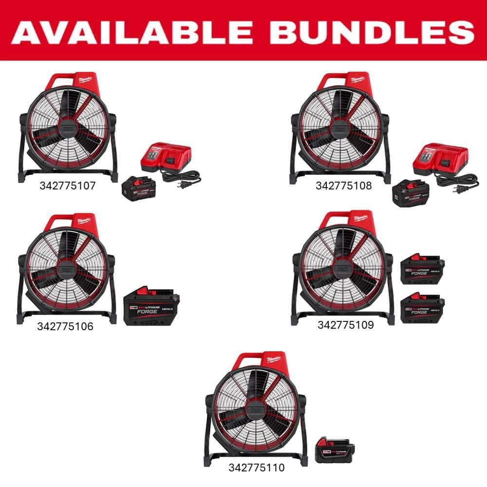 Milwaukee M18 Brushless Cordless Hybrid 18 in. Variable Speed Fan (Tool Only) 0821-20