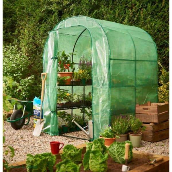 GREENHOUSE GROW BAG GROW GARDMAN WALK IN REINFORCED GREENHOUSE WITH PVC COVER 