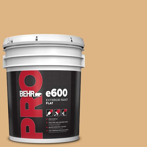 BEHR PRO 5 gal. #HDC-CL-18 Cellini Gold Flat Exterior Paint