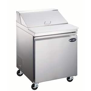 27.5 in. W 5.7 cu. ft. Commercial Food Prep Table Refrigerator Cooler in Stainless Steel
