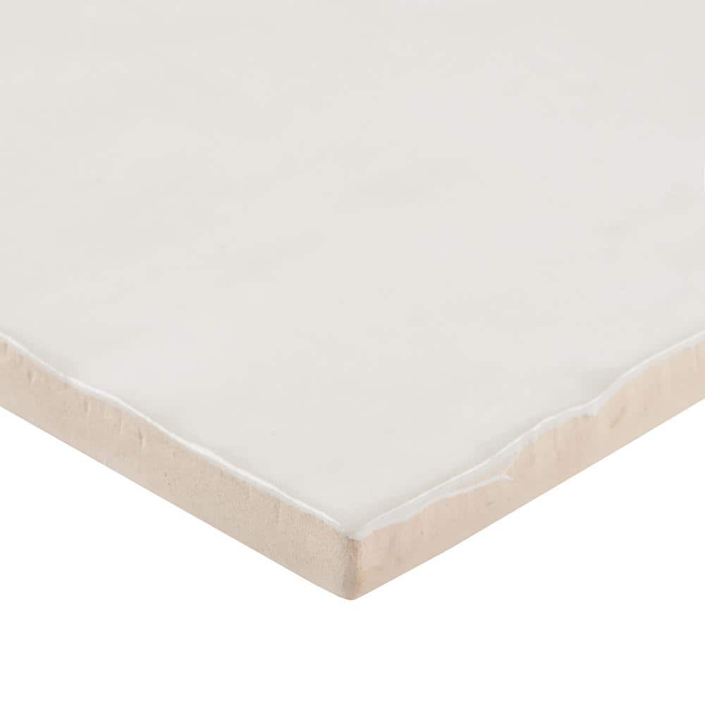 Kingston White 4" x 4" Glossy Ceramic Wall Tile