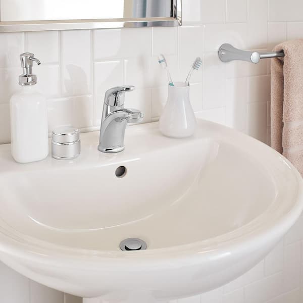 Colony Pro Single Hole Single-Handle Bathroom Faucet with Pop-Up Drain in Polished Chrome