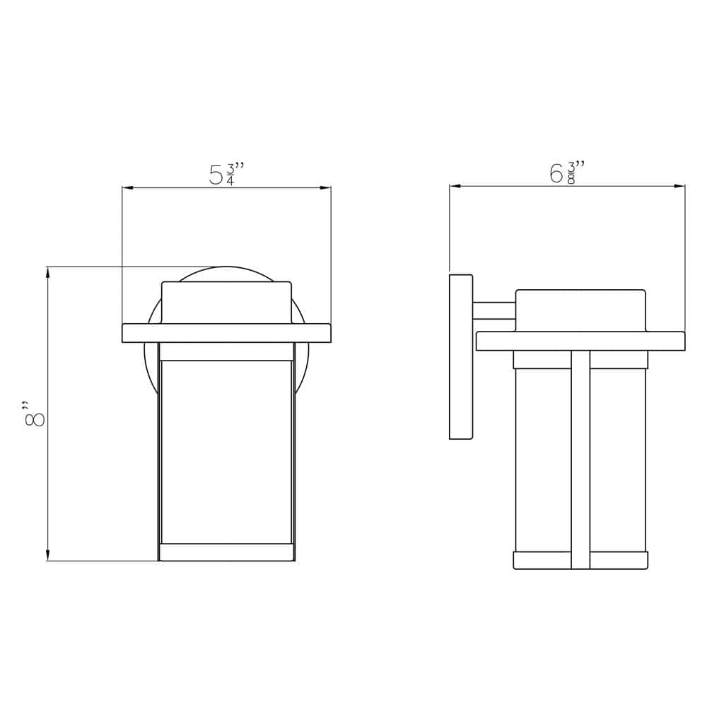 Longmont 8.5" Oil Rubbed Bronze LED Outdoor Wall Light