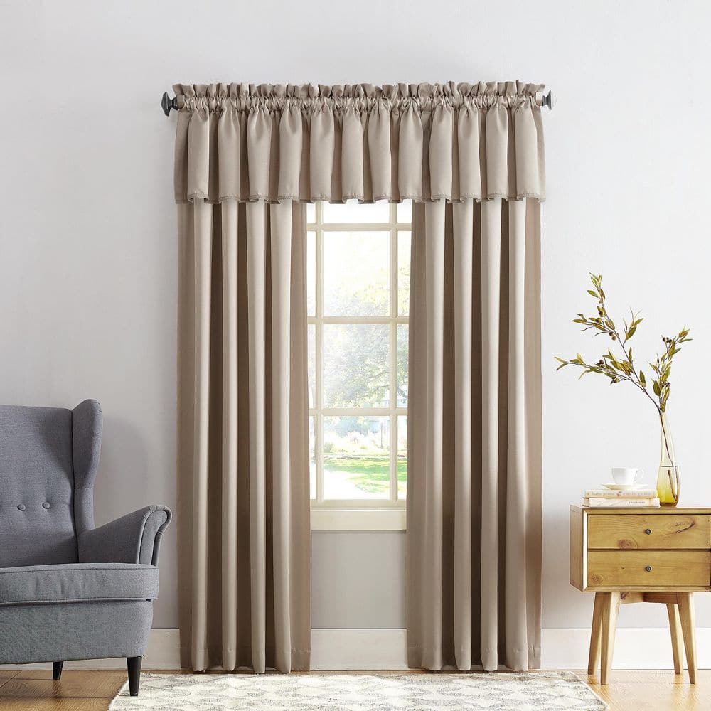 Stone Rod Pocket Room Darkening Curtain Valance, 54"x18"