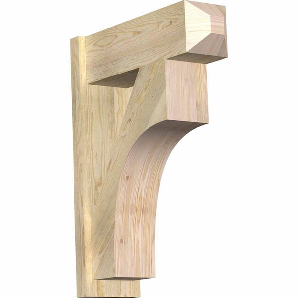 Ekena Millwork 8 in. x 32 in. x 24 in. Westlake Craftsman Rough Sawn Douglas Fir Outlooker