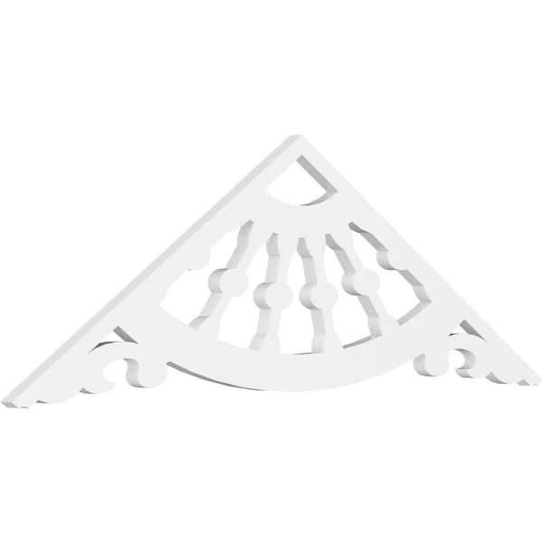 Ekena Millwork Wagon Wheel 1 in. D x 16 in. W x 48 in. L Signature Urethane Gable Pediment