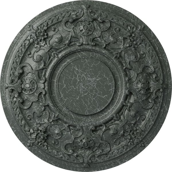 Ekena Millwork 2-1/2" x 32-3/4" x 32-3/4" Polyurethane Jackson Ceiling Moulding, Athenian Green Crackle