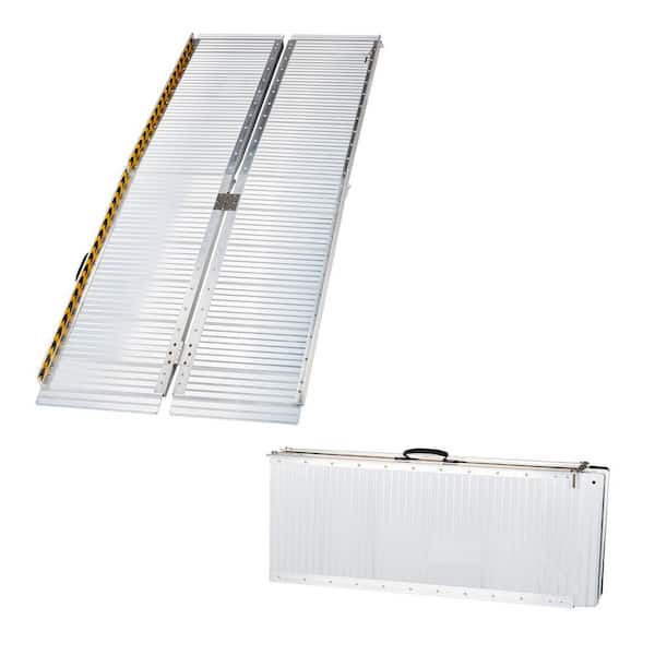 7 ft. Aluminum Folding Ramp Wheelchair Mobile Scooters Steps Home Stairs Doorways
