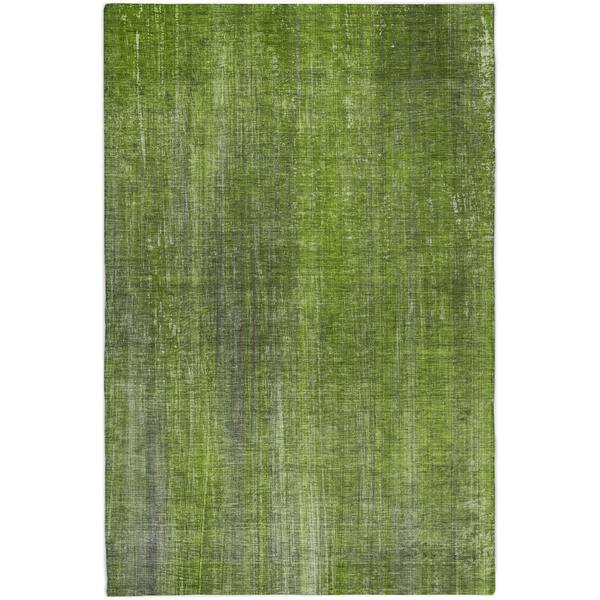 Dream Shag Premium Machine Washable Abstract ADS552 Green 9 ft. x 12 ft. Area Rug
