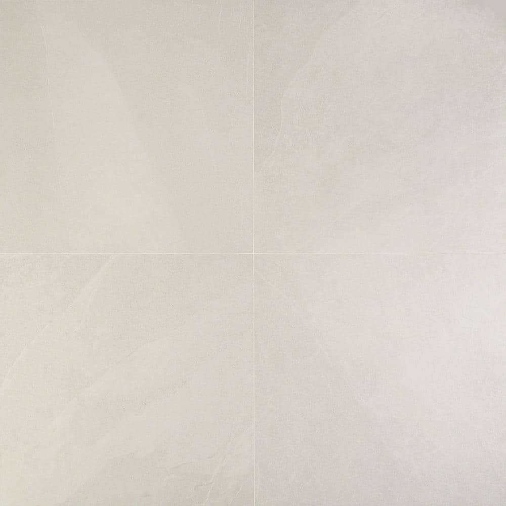 Belmont Large White Matte Porcelain Stone Look Tile