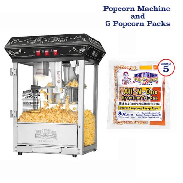GREAT NORTHERN POPCORN COMPANY - Popcorn Packs, Pre-Measured, Movie Theater  Style, All-in-One Kernel, Salt, Oil Packets for Popcorn Machines, 8 Ounce  (Pack of 24)